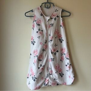 Floral Baby Sleep Sack Wearable Blanket Fleece 12–18M Pink Roses Fall Cozy Warm